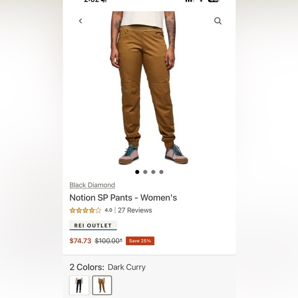 Black Diamond Notion Women’s pant - Picture 4 of 5